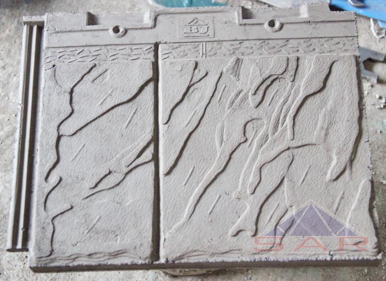 genteng beton flat motif