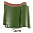 genteng keramik kanmuri green