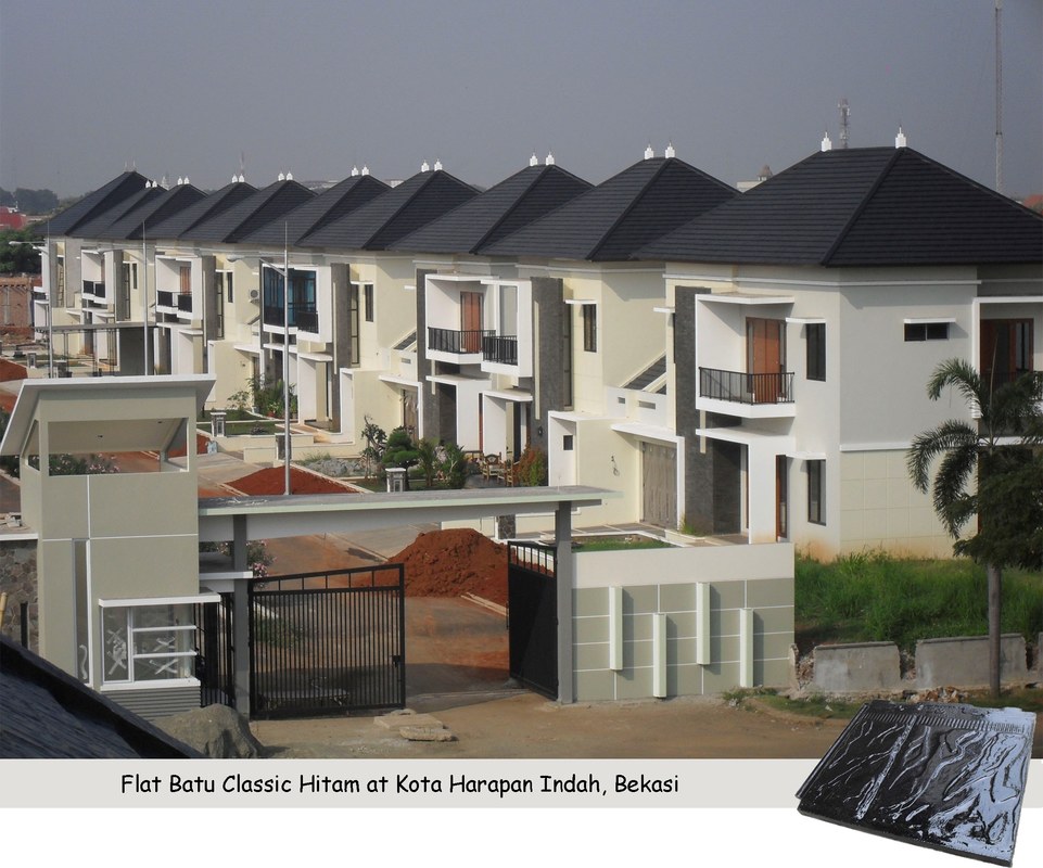 proyek genteng beton mutiara flat multiline warna hitam sarana atap raya